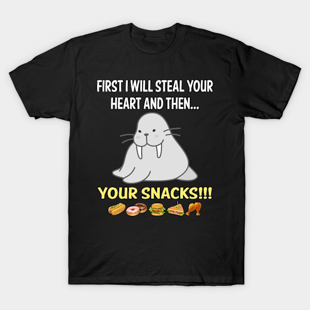 Steal Heart Walrus 71 T-Shirt by blakelan128